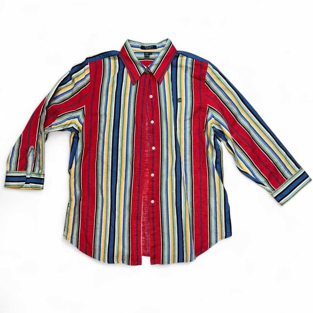 Chaps Women Linen/Cotton Large Shirt